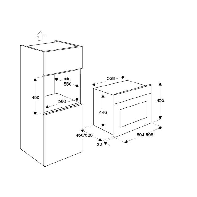 Bertazzoni UK Limited F457MODMWTX Modern Series TFT 45cm Combi-Microwave Oven Stainless Steel