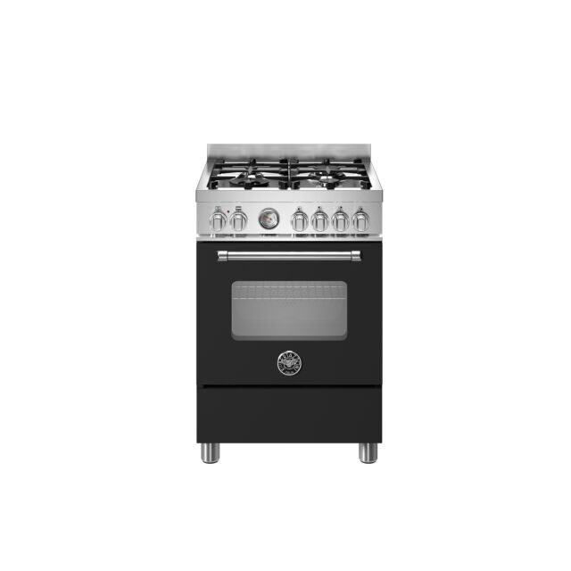 Bertazzoni UK Limited MAS64L1ENEC Master 60cm Range Cooker Single Oven Dual Fuel Matt Black
