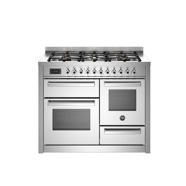 Bertazzoni UK Limited PRO116L3EXT Professional 110cm Range Cooker XG Oven Dual Fuel Stainless Steel