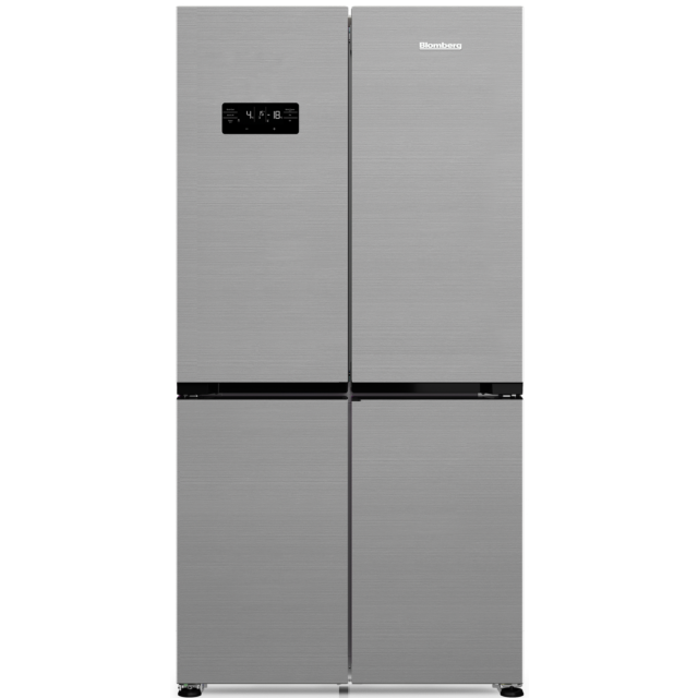 Blomberg KQD114VPX 90.8cm Dual Cooling American Style Fridge Freezer - Brushed Steel
