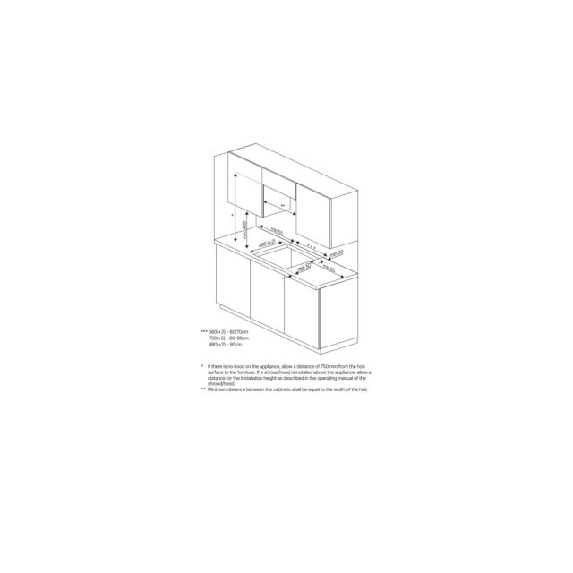 Blomberg MIN74387NP  59cm Induction Hob - Black