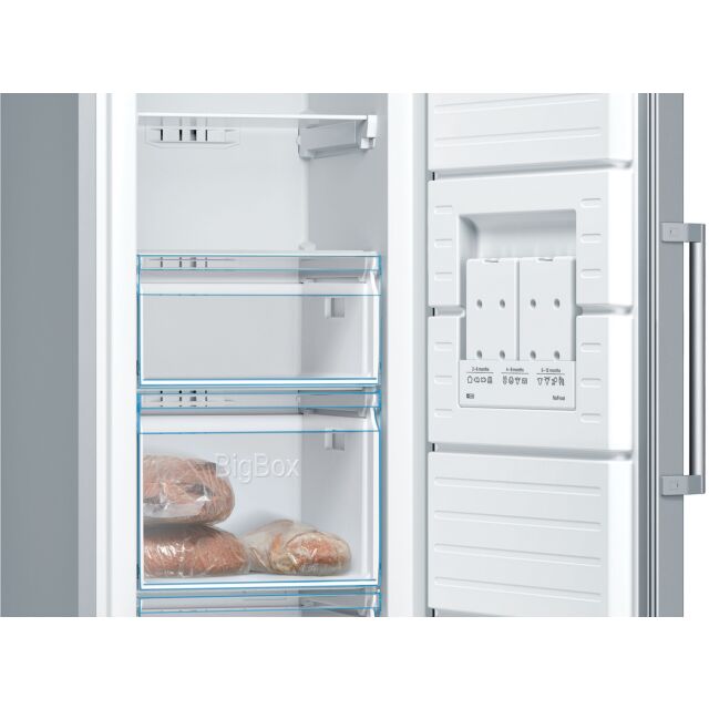 Bosch GSN36VLFPG 186x60 NoFrost Upright Freezer, 7 Compartments including 2 BigBox and EasyAccess Sh