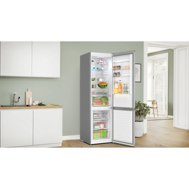 Bosch KGN397LDFG 60cm 60/40 Frost Free Fridge Freezer - Stainless Steel