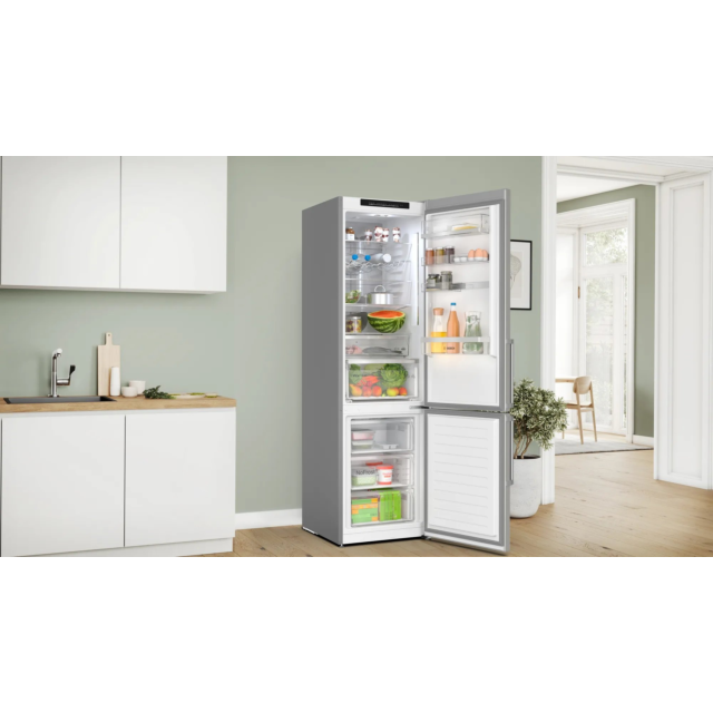 Bosch KGN39AIAT 60cm 70/30 Frost Free Fridge Freezer - Stainless Steel