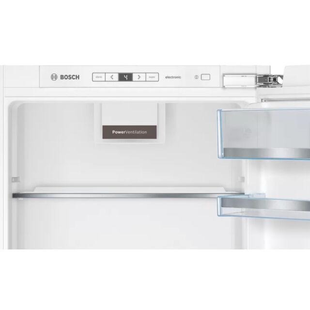 Bosch KIR81AFE0G 177x54 built in fridge, VitaFresh Plus, MultiBox, Bottle rack, LED Light, 7 glass s