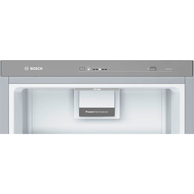 Bosch KSV29VLEP 161x60 Upright Fridge, vitaFresh, 3 egg trays, LED light, 6 glass shelves, 4 door sh
