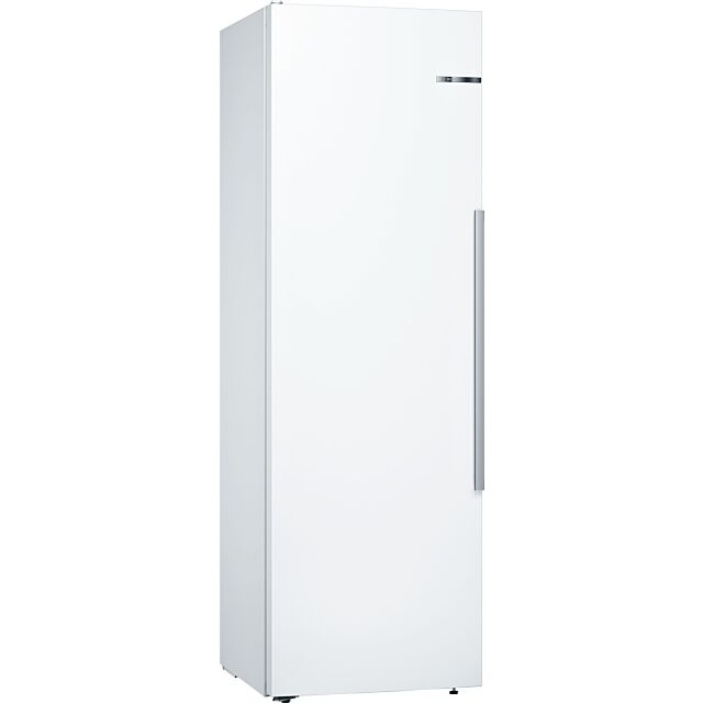 Bosch KSV36AWEPG 186x60 Upright Fridge, VitaFresh Plus, chrome bottle rack, LED light, 7 glass shelv
