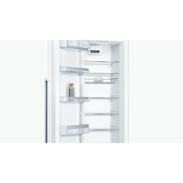 Bosch KSV36AWEPG 186x60 Upright Fridge, VitaFresh Plus, chrome bottle rack, LED light, 7 glass shelv