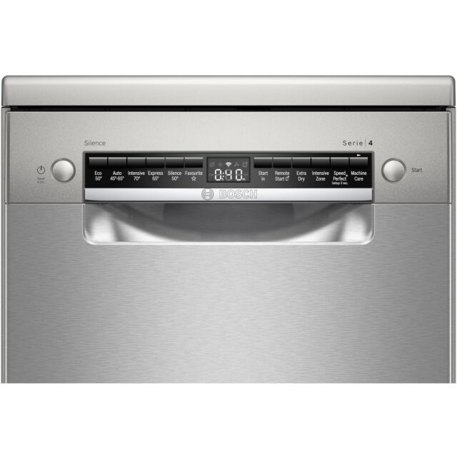 Bosch SPS4HKI45G 45cm Slimline Silver 9 PS Dishwasher