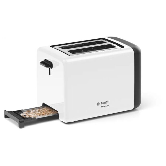 Bosch TAT3P421GB 2 Slice Toaster - White