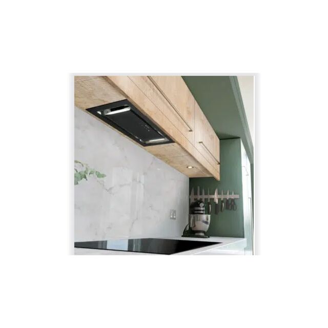 Caple BU525BK black glass, electronic controls, 535m3/h, W 520mm, B energy, filter CAP61CF