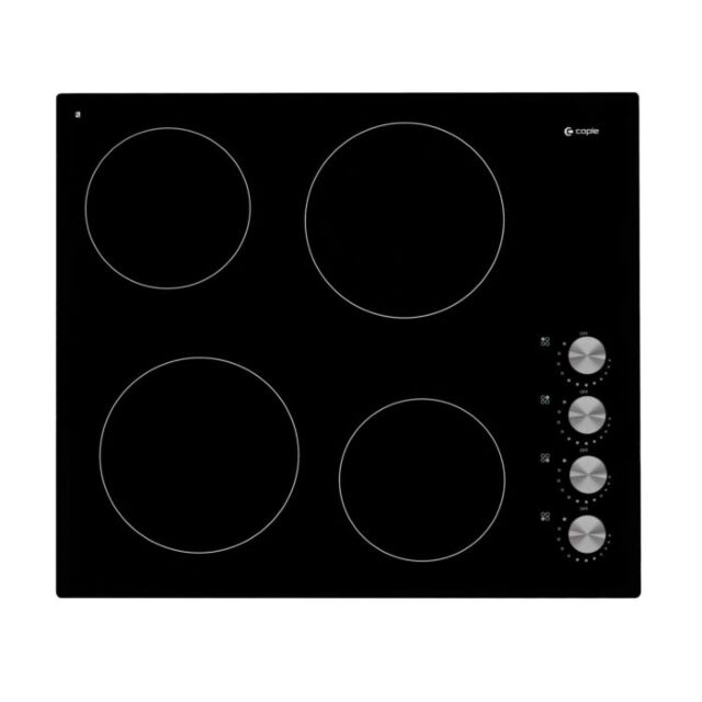 Caple C809C Caple 60Cm Black Frameless Ceramic Dial Control Hob