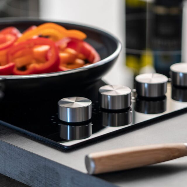 Caple C809C Caple 60Cm Black Frameless Ceramic Dial Control Hob
