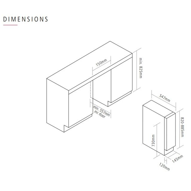 Caple WI156 Sense undercounter, 1 zone, W 145mm, suitable for 100-150mm plinth, G energy, black glas