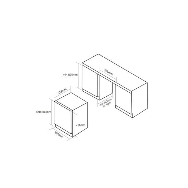 Caple WI6134 60cm Sense Undercounter Dual Zone Wine Cabinet