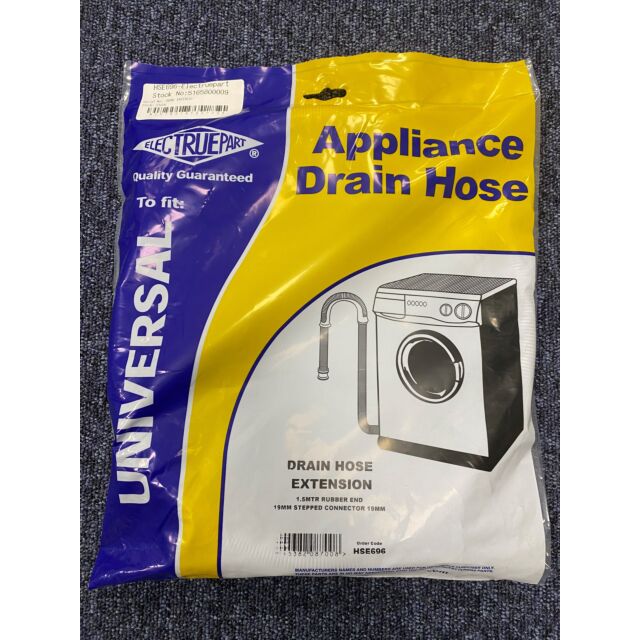 Electruepart HSE696 1.5M Drain Hose Extension 19Mm-19Mm