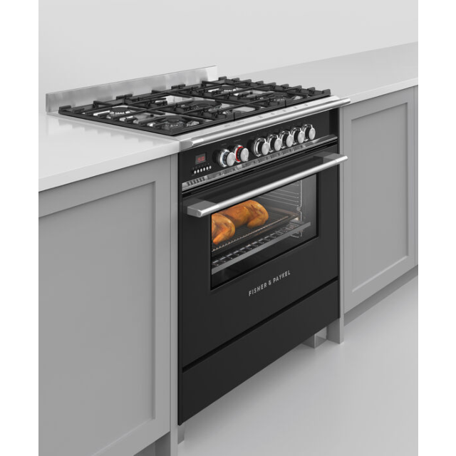 Fisher & Paykel 90cm Dual Fuel Cooker in Black Finish