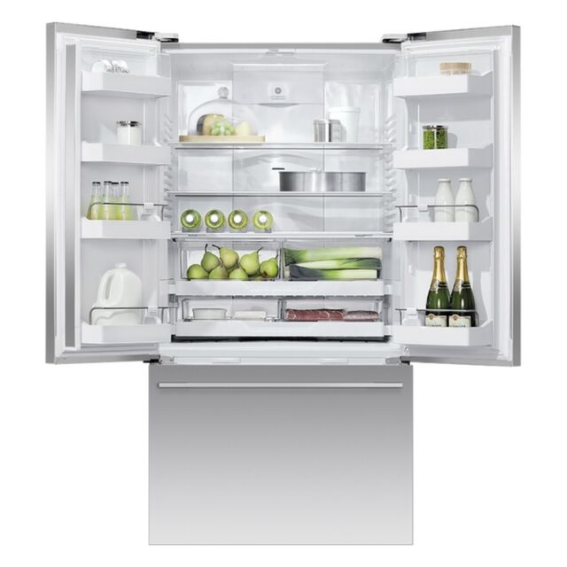 Fisher + Paykel RF610ADX5 90Cm French Door Refrigerator Freezer, 569L