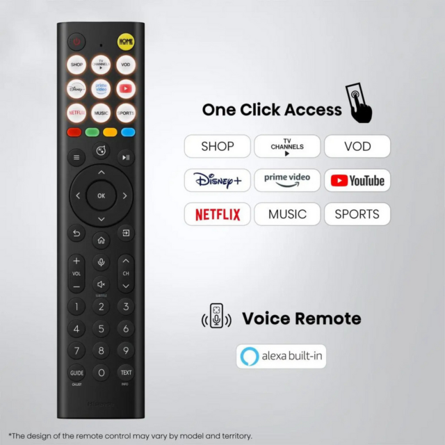 Hisense 100U7STUK 100inch MiniLED 4K 144Hz Smart TV