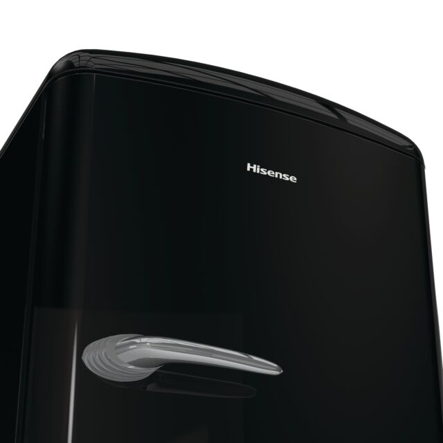 Hisense RR330D4OB2UK 60 X 154Cm Black Retro Single Door 4* Icebox Fridge