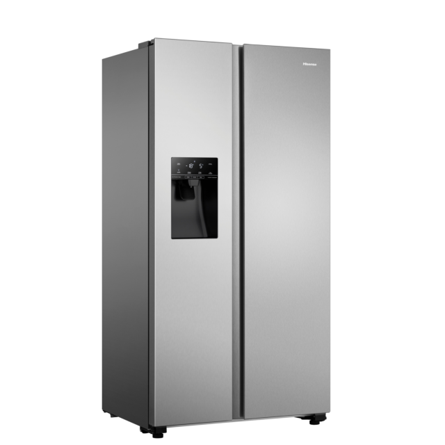 Hisense RS694N4TCF 91cm Frost Free PureFlat American Style Fridge Freezer - Stainless Steel