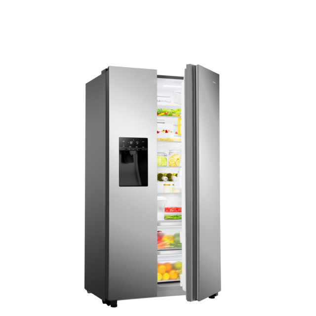 Hisense RS694N4TCF 91cm Frost Free PureFlat American Style Fridge Freezer - Stainless Steel