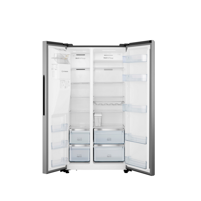 Hisense RS694N4TCF 91cm Frost Free PureFlat American Style Fridge Freezer - Stainless Steel