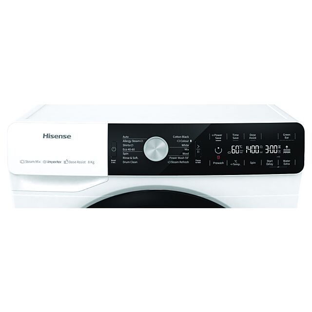 Hisense WFGE80141VM Hisense 1400 Spin 8kg White Washing Machine