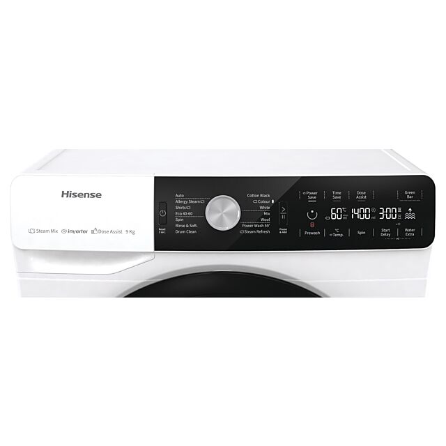 Hisense WFGE90141VM Hisense 1400 Spin 9kg White Washing Machine