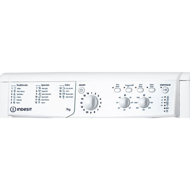 Indesit IWC71252WUKN 7kg 1200 Spin Washing Machine with Water Balance technology - White