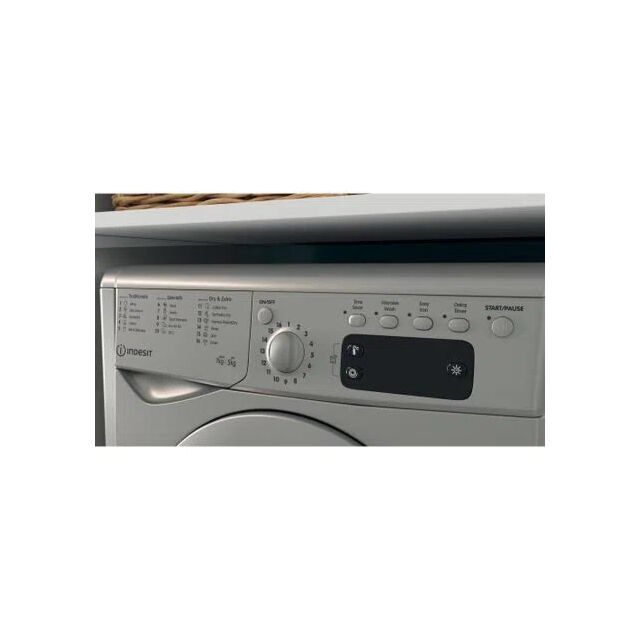 Indesit IWDD75145SUKN 7kg/5kg 1400 Spin Washer Dryer - Silver