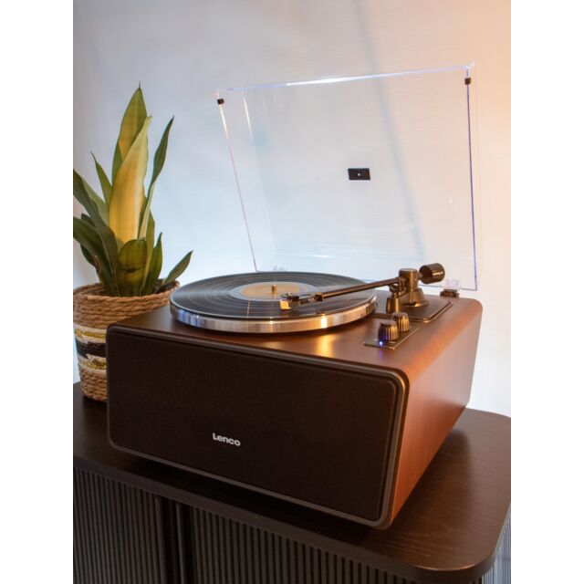 Lenco LS-470WA Turntable with built-in speaker - Dark Walnut