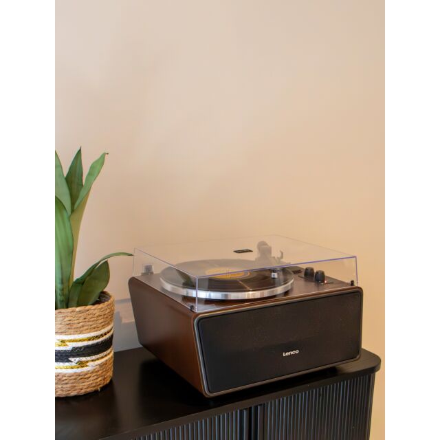 Lenco LS-470WA Turntable with built-in speaker - Dark Walnut