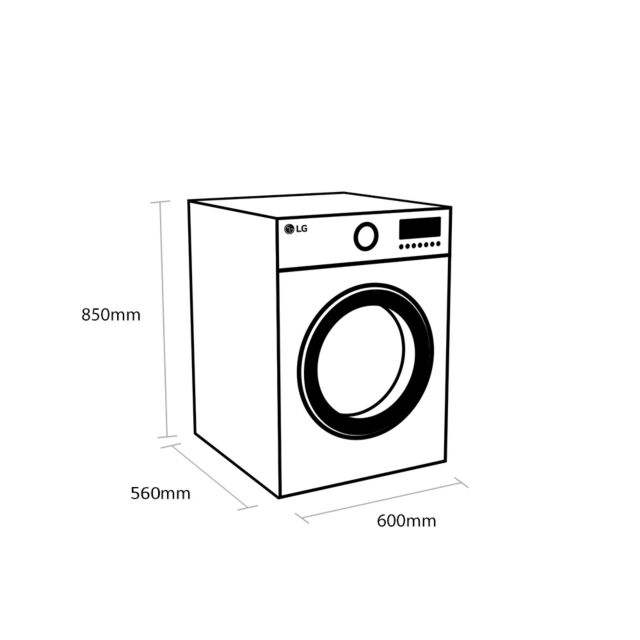 LG F2T208WSE Freestanding Washing Machine