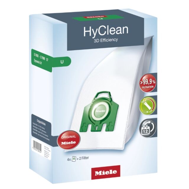 Miele DUSTBAG U HYCLEAN 3D Vacuum Dustbag U Hyclean 3D (Green) 10123250