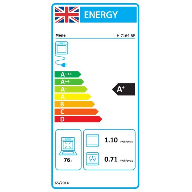 Miele H7164BP 12 Functions, DirectSensor S, 76 litre capacity, Rapid heat-up, Pyrolytic cleaning, Ex