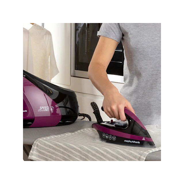Morphy Richards 332102 1.7L Speed steam pro 7 Bar auto clean mulberry, 600g steam boost, 3100W