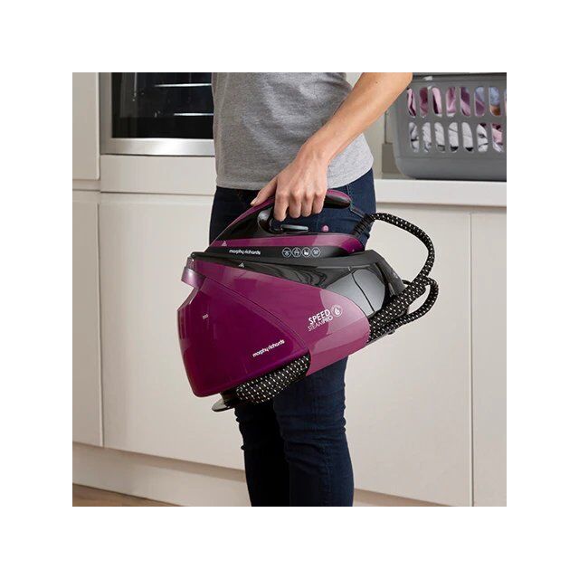 Morphy Richards 332102 1.7L Speed steam pro 7 Bar auto clean mulberry, 600g steam boost, 3100W