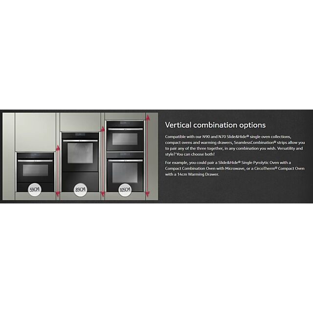 NEFF Z11SZ90G0 Seamless Combination strips, metal platform and brackets for Slide&Hide N 90 & N 70 s
