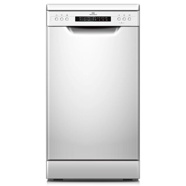 New World NW45DWFSW 45Cm White Slimline 9 Ps Dishwasher