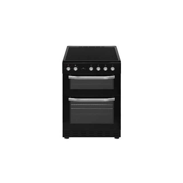 New World NWMID53CB New World 50Cm Black Twin Cavity Electric Cooker Ceramic