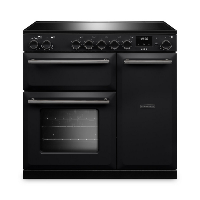 Rangemaster AURA90EIP 90cm Induction Range Cooker Black