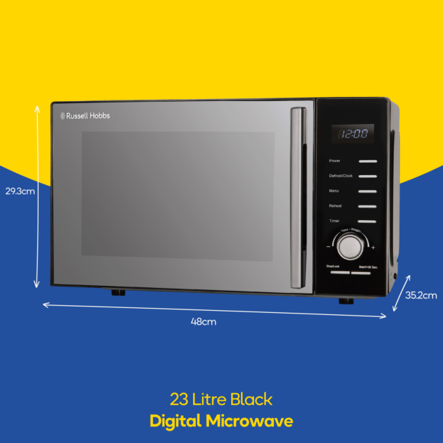 Russell Hobbs RHM2348B 23 Litres Solo Microwave - Black