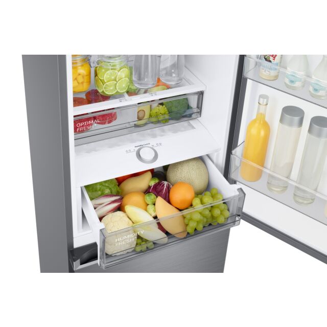 Samsung RL38A776ASR/EU 59.5cm 70/30 Frost Free Fridge Freezer with Twin Cooling Plus - Real Steel