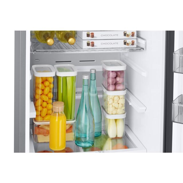 Samsung RL38A776ASR/EU 59.5cm 70/30 Frost Free Fridge Freezer with Twin Cooling Plus - Real Steel