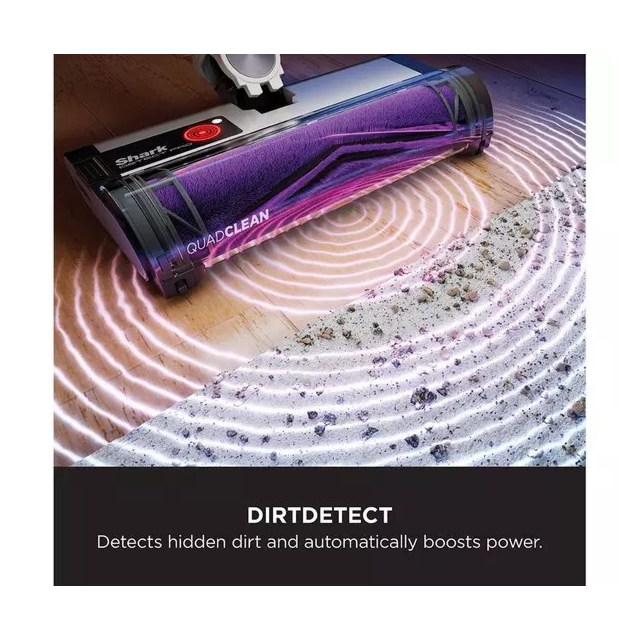 Shark IW3510UK Shark Detect Pro Cordless Vacuum Cleaner Auto-Empty System 1.3L  - 60 Minutes Run Time - White/Ash Purple