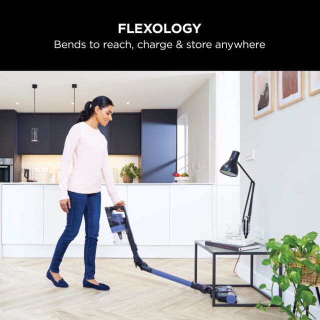Shark IZ202UK Cordless Stick Vacuum Cleaner - 40 Minutes Run Time - Blue.