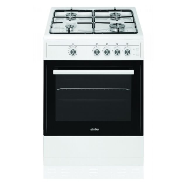 Simfer SIM51GW Simfer 50cm White Single Cavity Gas Cooker
