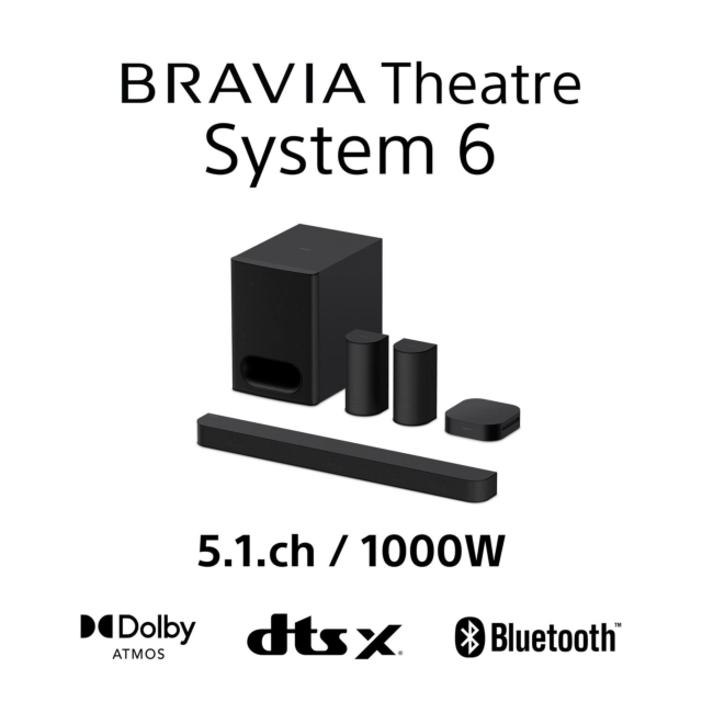 Sony HTS60.CEK 5.1ch BRAVIA Theatre System 6 Dolby Atmos? Home Theatre System - Black