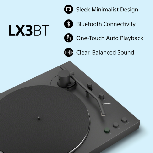 Sony PSLX3BT.CEK Wireless Bluetooth Turntable Dark Grey